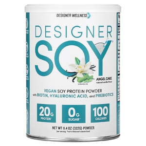 Designer Wellness, Веганский соевый протеин, Angel Cake, натуральная ваниль, 322 г (11,4 унции) (Товар снят с продажи) 