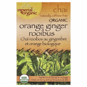 Uncle Lee's Tea, Imperial Organic, чай со вкусом апельсина и имбиря, без кофеина, 18 чайных пакетиков, 32,4 г (1,14 унции)