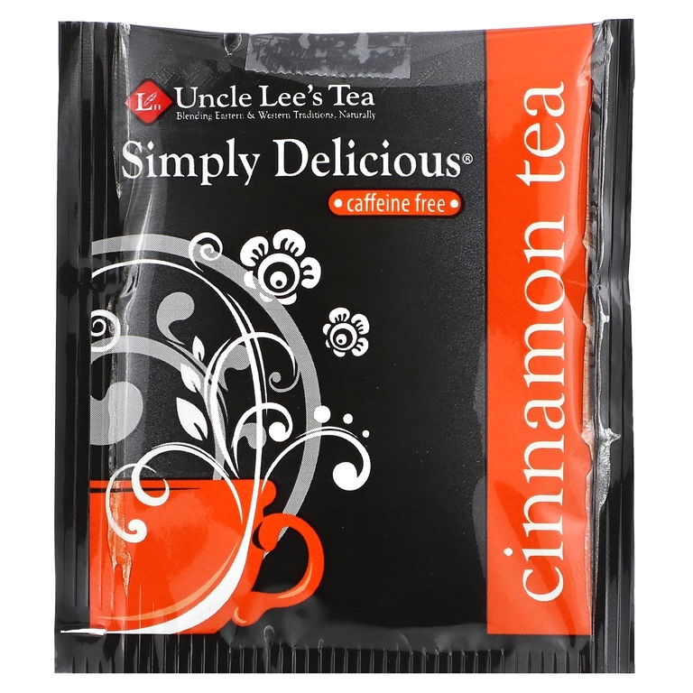 Uncle Lee's Tea, Simply Delicious, чай с корицей, без кофеина, 18 чайных пакетиков, 32,4 г (1,14 унции) (Товар снят с продажи) 