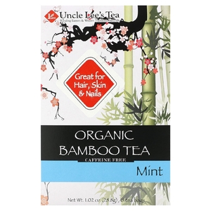 Uncle Lee's Tea, Органический бамбуковый чай, мята, без кофеина, 18 чайных пакетиков, 28,8 г (1,02 унции)