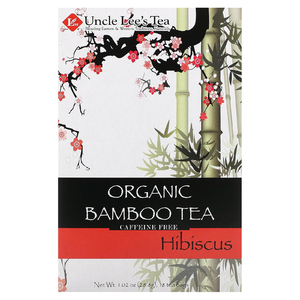 Uncle Lee's Tea, Органический бамбуковый чай, гибискус, без кофеина, 18 чайных пакетиков, 28,8 г (1,02 унции)