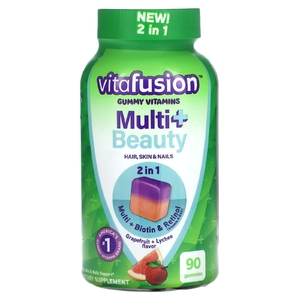 VitaFusion, Multi + Beauty, грейпфрут + личи, 90 жевательных таблеток (Товар снят с продажи) 