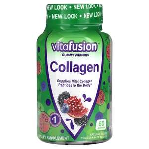 VitaFusion, Жевательные мармеладки с коллагеном, натуральные ягоды и гранат, 60 жевательных таблеток (Товар снят с продажи) 
