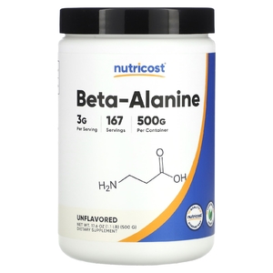 Nutricost, Бета-аланин, без добавок, 500 г (17,6 унции) (Товар снят с продажи) 