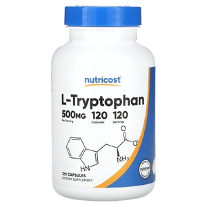 Nutricost, L-триптофан, 500 мг, 120 капсул (Товар снят с продажи) 