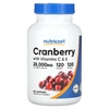 Nutricost, Клюква с витаминами C и E, 120 капсул (Товар снят с продажи) 