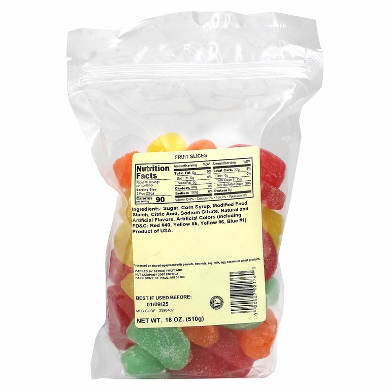 Bergin Fruit and Nut Company, Фруктовые дольки, 510 г (18 унций)