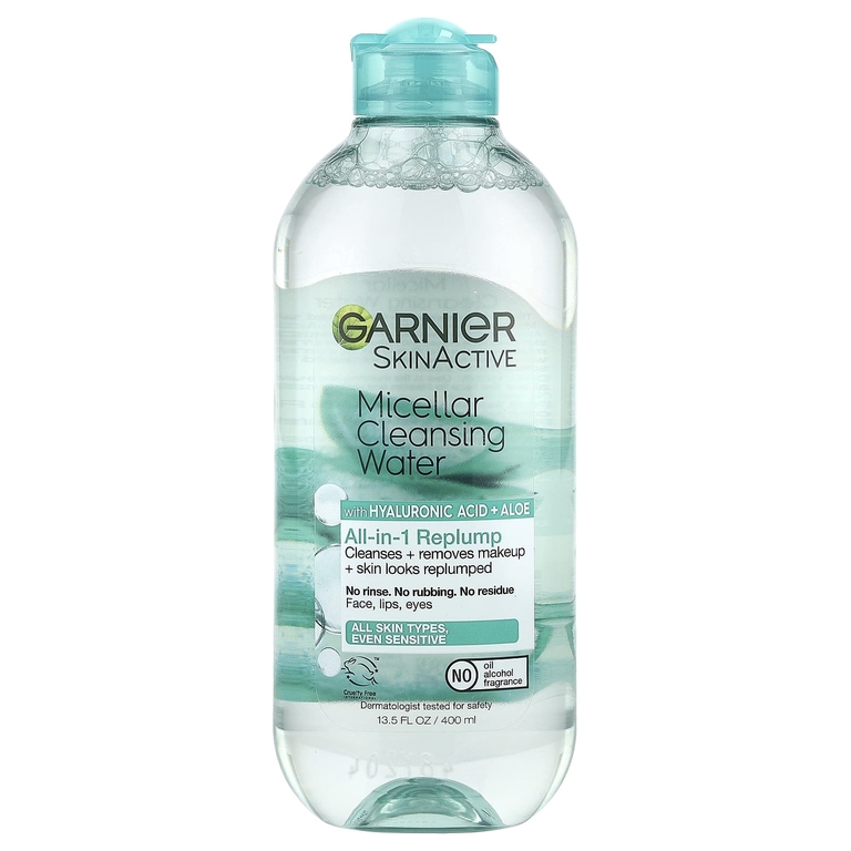Garnier, SkinActive, мицеллярная очищающая вода с гиалуроновой кислотой и алоэ, 400 мл (13,5 жидк. унц.)