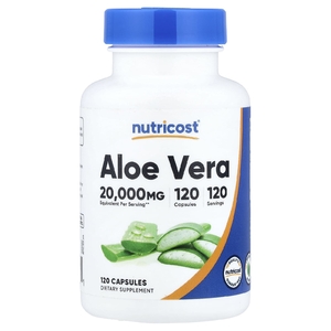 Nutricost, Алоэ вера (Aloe vera), 120 капсул (100 мг в 1 капсуле)