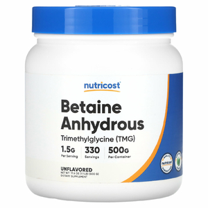 Nutricost, Безводный бетаин, без добавок, 500 г (17,6 унции) (Товар снят с продажи) 
