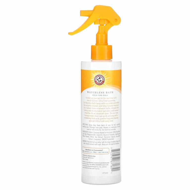 Arm & Hammer, Ultra Fresh, безводная ванна, спрей для собак, дикий жасмин, 296 мл (10 жидк. Унций)