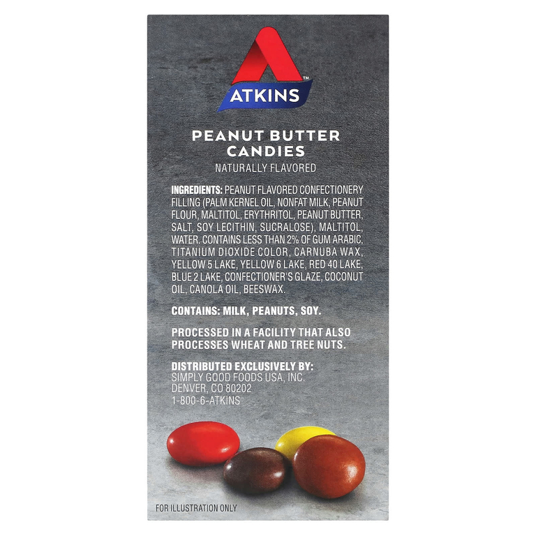 Atkins, Endulge, конфеты с арахисовой пастой, 5 батончиков по 28 г (1 унция)