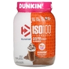 Dymatize, ISO100®, гидролизованный, 100% изолят сывороточного протеина Dunkin', мокко латте, 650 г (1,4 фунта)