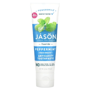Jason Natural, Powersmile, зубная паста против кариеса для свежего дыхания, перечная мята, 119 г (4,2 унции) (Товар снят с продажи) 