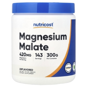 Nutricost, малат магния, без добавок, 300 г (10,7 унции)