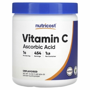 Nutricost, Витамин C, без добавок, 454 г (16 унций) (Товар снят с продажи) 