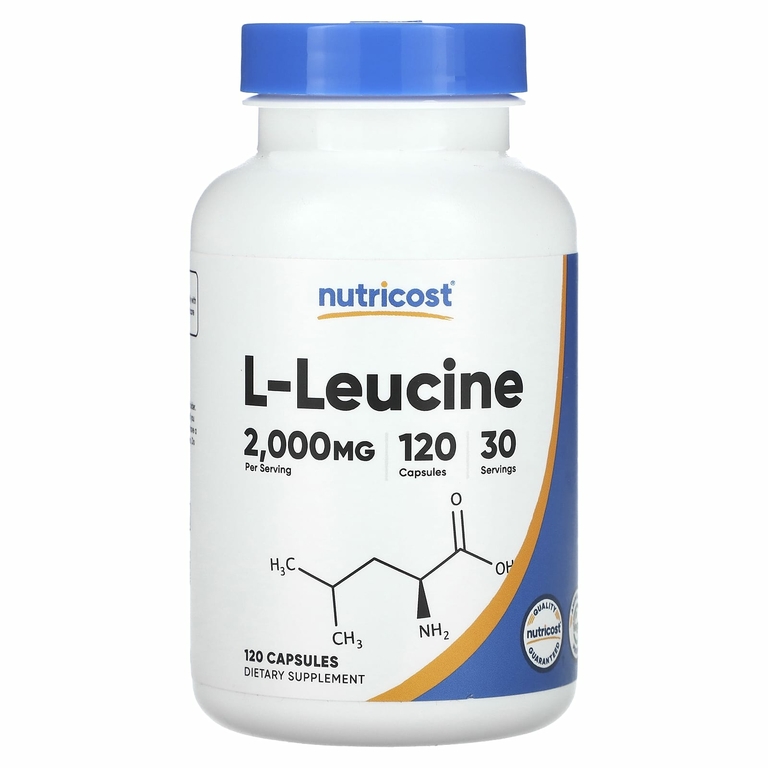 Nutricost, L-лейцин, 2000 мг, 120 капсул (500 мг в 1 капсуле)