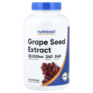 Nutricost, экстракт виноградных косточек, 240 капсул (400 мг в 1 капсуле)