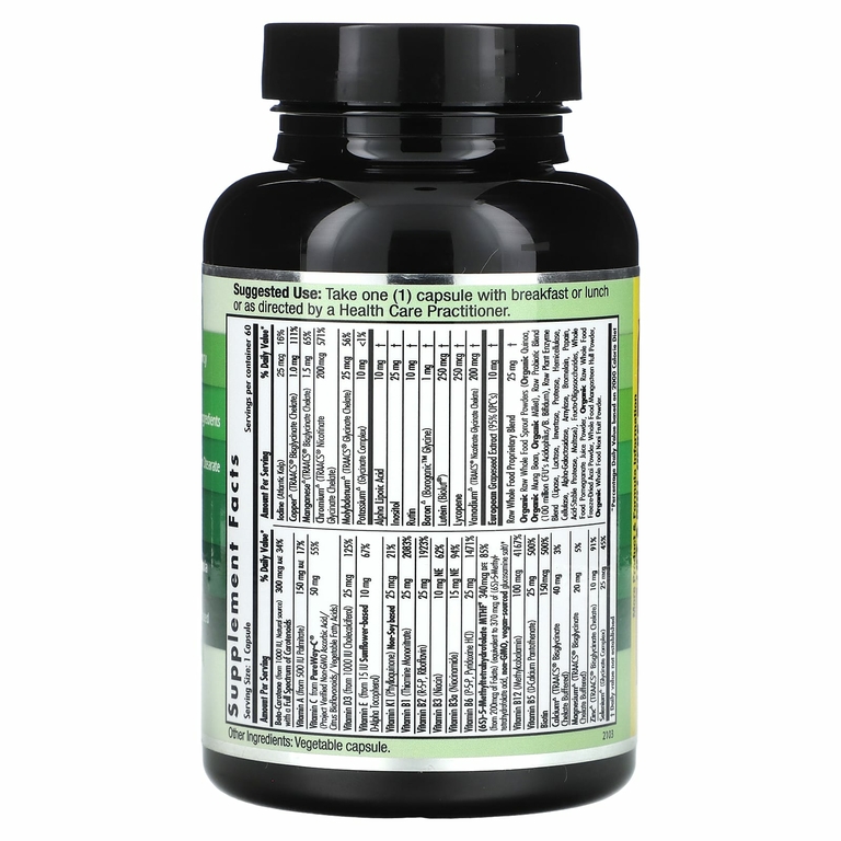Emerald Laboratories, CoEnzymated Complete 1-Daily Multi, 60 растительных капсул