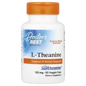 Doctor's Best, L-теанин с Suntheanine, 150 мг, 90 вегетарианских капсул