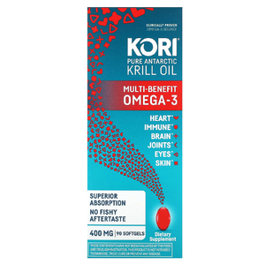 Kori, Чистое масло антарктического криля, омега-3 с множеством полезных свойств, 400 мг, 90 мягких таблеток