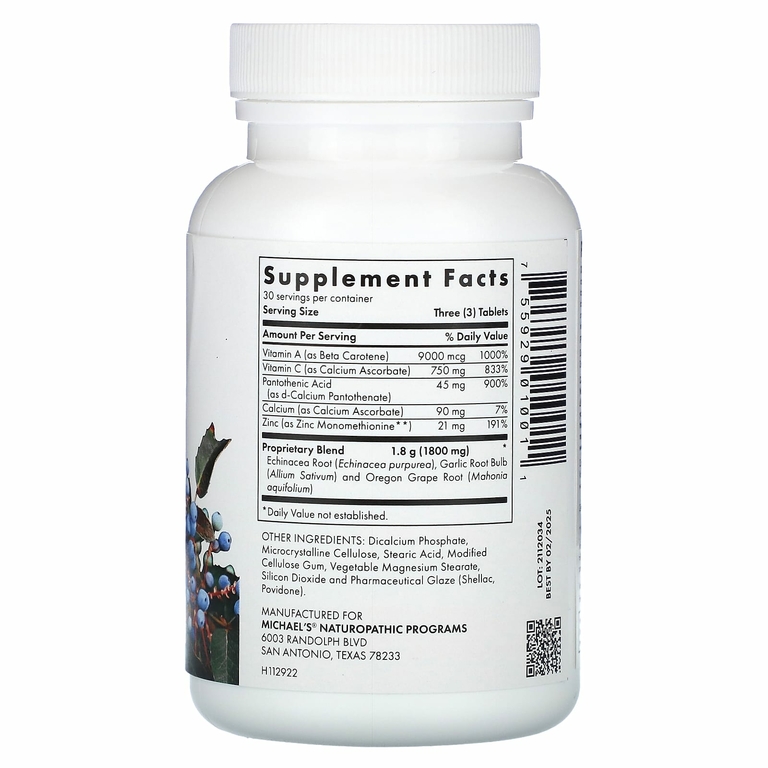 Michael's Health, Quick Immune Response, 90 вегетарианских таблеток