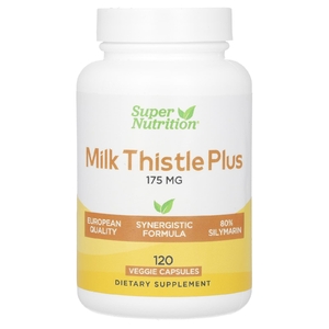 Super Nutrition, расторопша плюс, 175 мг, 120 растительных капсул