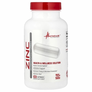 Metabolic Nutrition, Цинк, 90 капсул (75 мг в 1 капсуле)