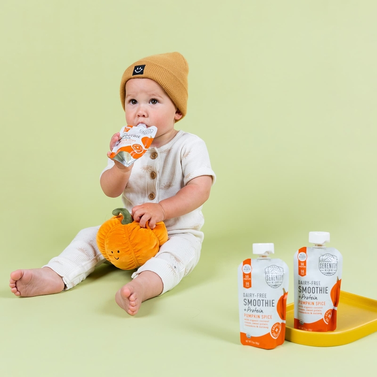 Serenity Kids, Смузи без молочных продуктов с белком, для детей от 6 месяцев, тыквенные специи, 99 г (3,5 унции)