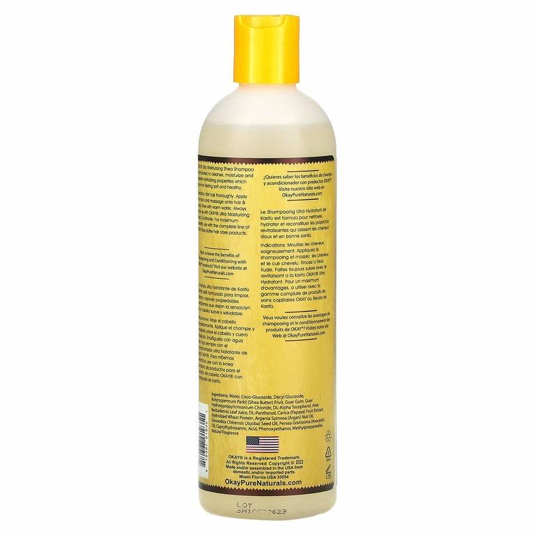 Okay Pure Naturals, Шампунь ши, ультраувлажнение, 355 мл (12 жидк. унц.)
