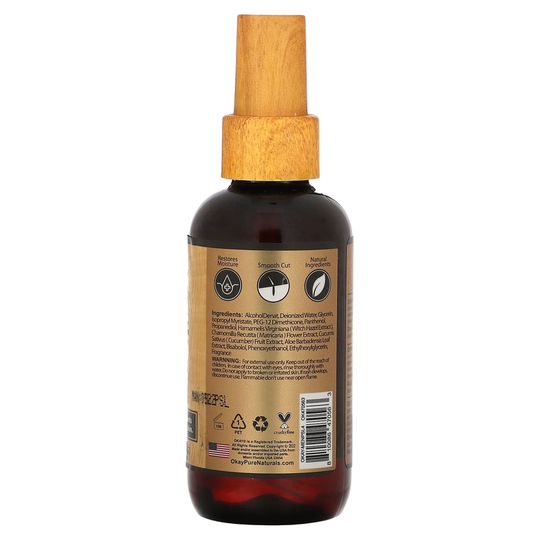 Okay Pure Naturals, Жидкость для бритья, для мужчин, 118 мл (4 унции) (Товар снят с продажи) 