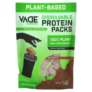 Vade Nutrition, растворимый протеин в пакетиках, 100% растительный заменитель пищи, насыщенный шоколад, 616 г (1,36 фунта) (Товар снят с продажи) 