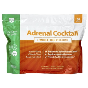 Jigsaw Health, Adrenal Cocktail™ + цельнопищевой витамин C, 60 пакетиков по 4 г