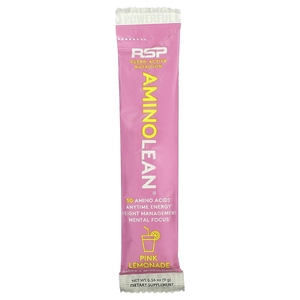 RSP Nutrition, AminoLean, розовый лимонад, 1 пакетик, 9 г (0,56 унции)