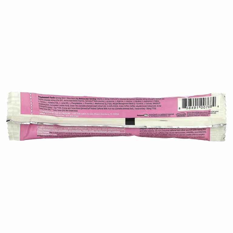 RSP Nutrition, AminoLean, розовый лимонад, 1 пакетик, 9 г (0,56 унции)
