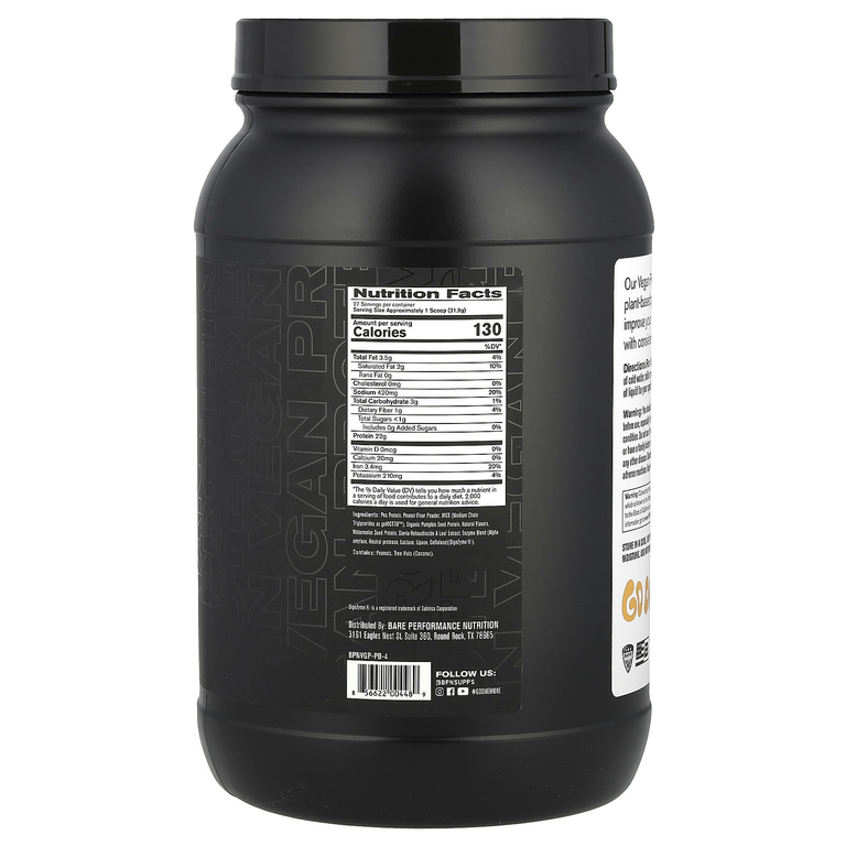 BPN, Vegan Protein, печенье с арахисовой пастой, 861 г (1 фунт 14,4 унции)