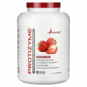 Metabolic Nutrition, Protizyme, Specialized Designed Protein, клубничный крем, 1820 г (4 фунта)