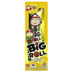 Tao Kae Noi, Big Roll, рулет из морских водорослей на гриле, острые кальмары на гриле, 6 пакетиков по 3 г (0,11 унции)
