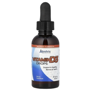 Absolute Nutrition, витамин D3 в каплях, 60 мл (2 жидк. унции)