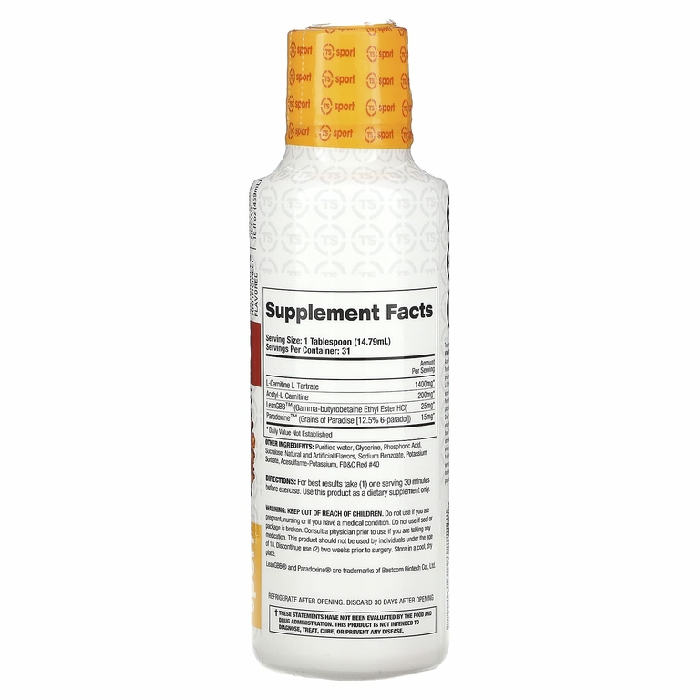 Top Secret Nutrition, Sport, огненный шар с парадоксином, L-карнитин, воспламенитель, Red Hot Fireball, 459 мл (16 жидк. унц.)