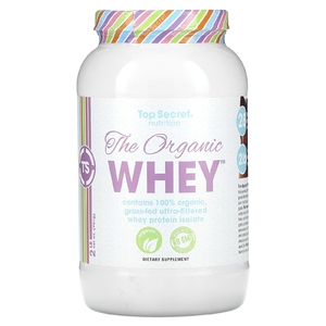 Top Secret Nutrition, The Organic Whey, молочный коктейль с шоколадной помадкой, 907 г (2 фунта)