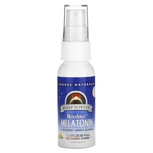Source Naturals, Sleep Science, NutraSpray, мелатонин, апельсиновый вкус, 1,5 мг, 59,14 мл (2 жидк. унц.)
