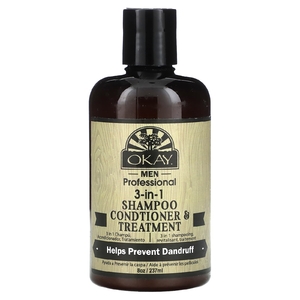 Okay Pure Naturals, Men Professional, шампунь, кондиционер и лечебное средство для мужчин 3-в-1, 237 мл (8 унций)