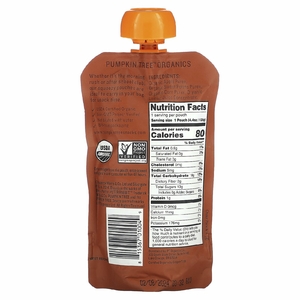 Pumpkin Tree Organics, Peter Rabbit Organics, органическое фруктовое и овощное пюре, яблоко, батат и кукуруза, 125 г (4,4 унции)