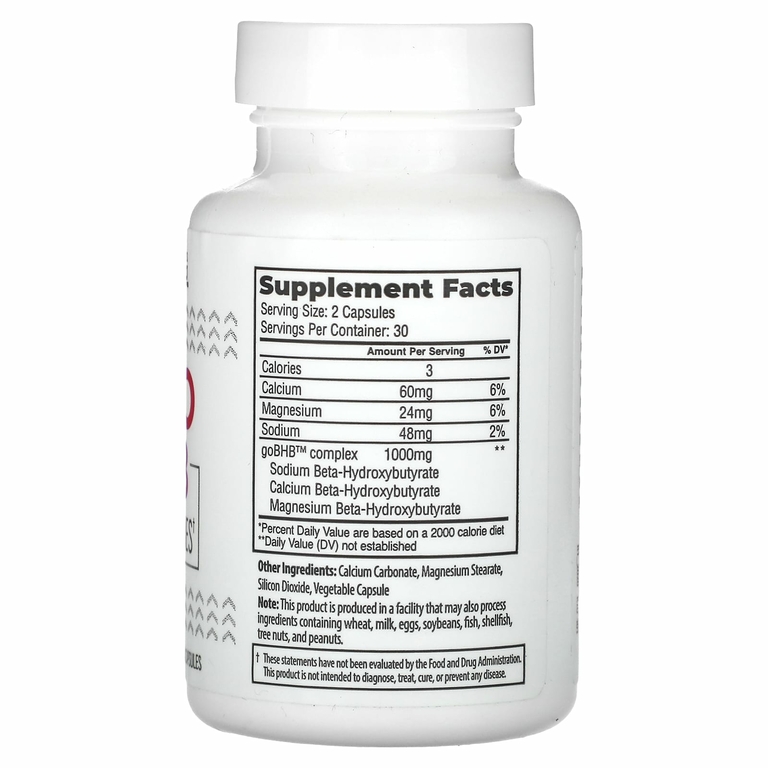 KetoLogic, Keto BHB, 60 вегетарианских капсул