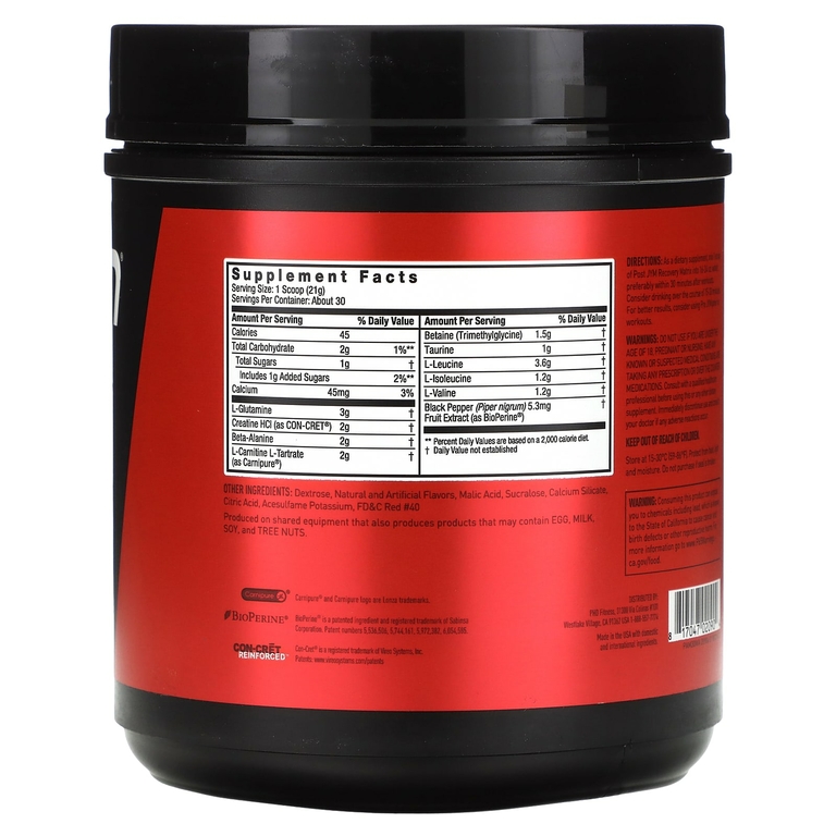 JYM Supplement Science, BCAA + Recovery Matrix, арбуз, 630 г (22,2 унции)