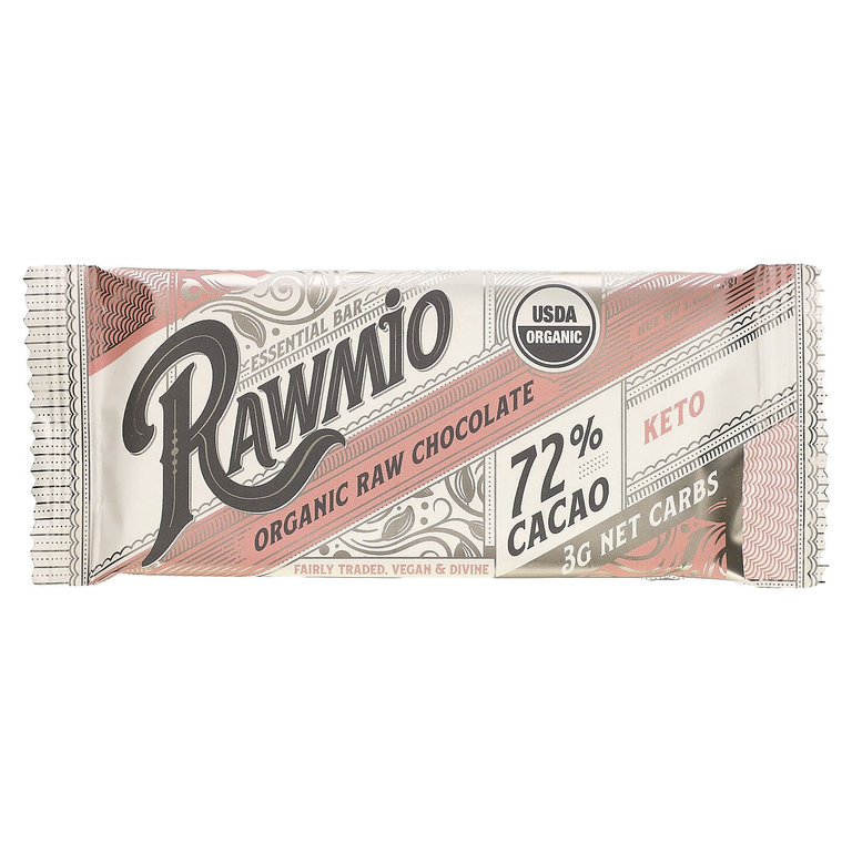 Rawmio, Essential Bar, органический необработанный шоколад, 72% какао, кето, 30 г (1,1 унции)