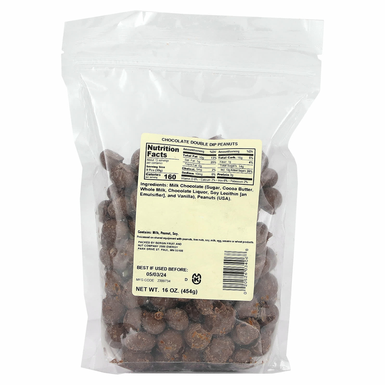 Bergin Fruit and Nut Company, Арахис в шоколаде, 454 г (16 унций)