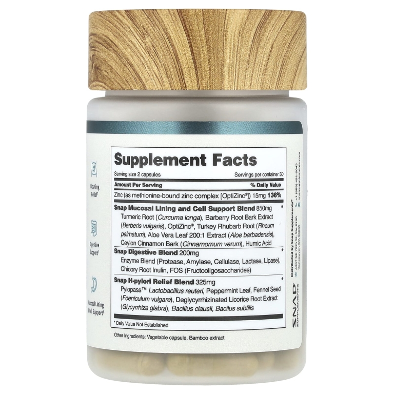 Snap Supplements, Здоровье кишечника, 60 капсул