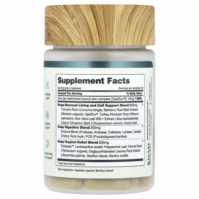 Snap Supplements, Здоровье кишечника, 60 капсул